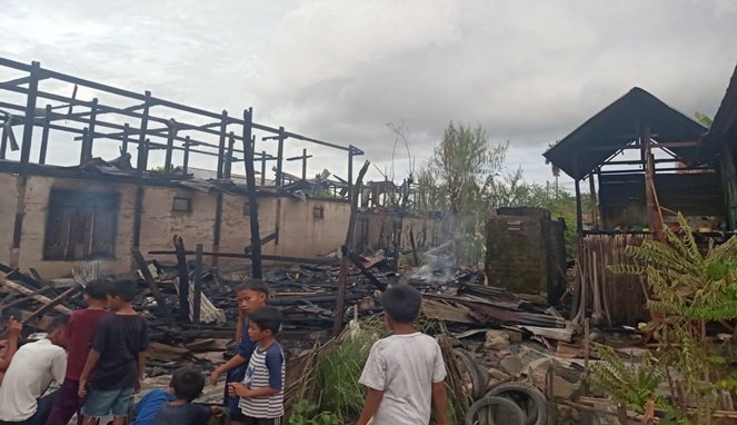 Kebakaran di Desa Lampoko, Tiga Rumah Hangus dan Satu Rusak Ringan, Ini Kata Polisi
