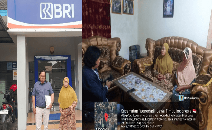 Di tempat terpisah, BRI Cabang Blitar memberikan penjelasan berbeda. Mereka menyatakan persoalan telah dibahas langsung dengan nasabah di rumah MP. “Kami memastikan komunikasi berjalan personal dan jelas,” kata Pemimpin BRI Blitar, Irfan Setiawan Munahar dikutip Sabtu, (15/11/2025).