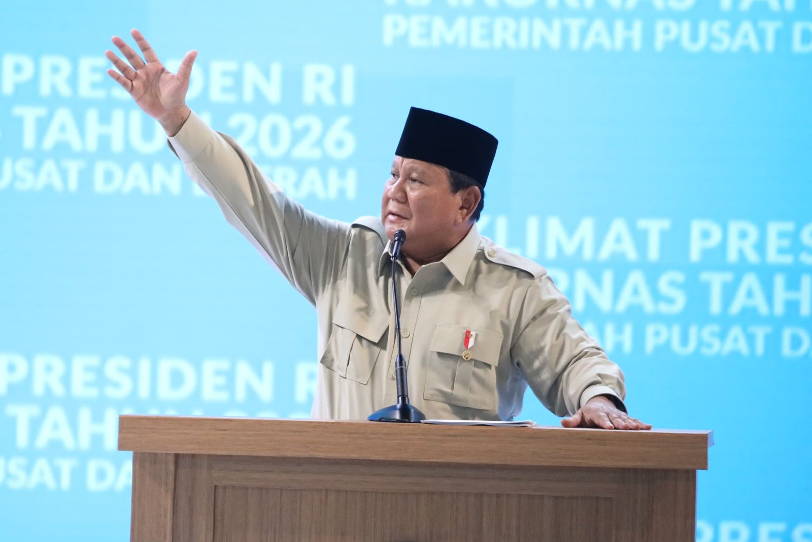 Buka Rakornas Pusat–Daerah 2026, Prabowo Tekankan Kepemimpinan Bersih dan Swasembada Pangan