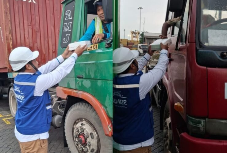 Seragam Unik "Next Star" di Tengah Ramadhan, TPS Surabaya Berbagi Takjil untuk Ribuan Sopir Truk Pelabuhan