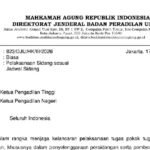 Direktorat Jenderal Badan Peradilan Umum (Ditjen Badilum) Mahkamah Agung mengeluarkan surat edaran (SE)