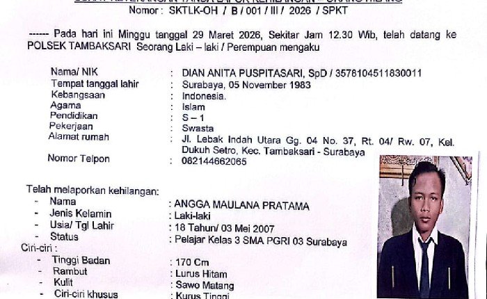 6 Fakta Bergulat Kasus Hilangnya Angga Maulana Pratama