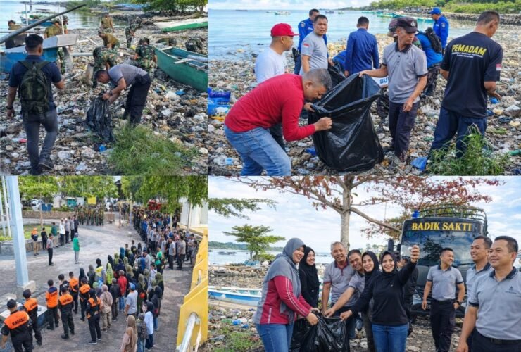 Polres Parepare Sinergi Bersih Pantai Cempae Bersama TNI & Pemkot