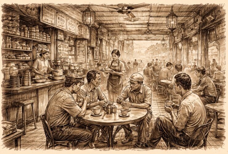 Secangkir Kopitiam di Pasar Hongkong dan Sejuknya Salat di Masjid Seribu Tiang (1) jpg. Insertrakyat.com