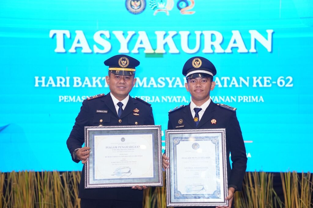 Dirjen Pemasyarakatan Anugerahkan Dua Penghargaan Nasional kepada Rutan Sinjai, Ada Cerita di Balik Logo HBP ke-62