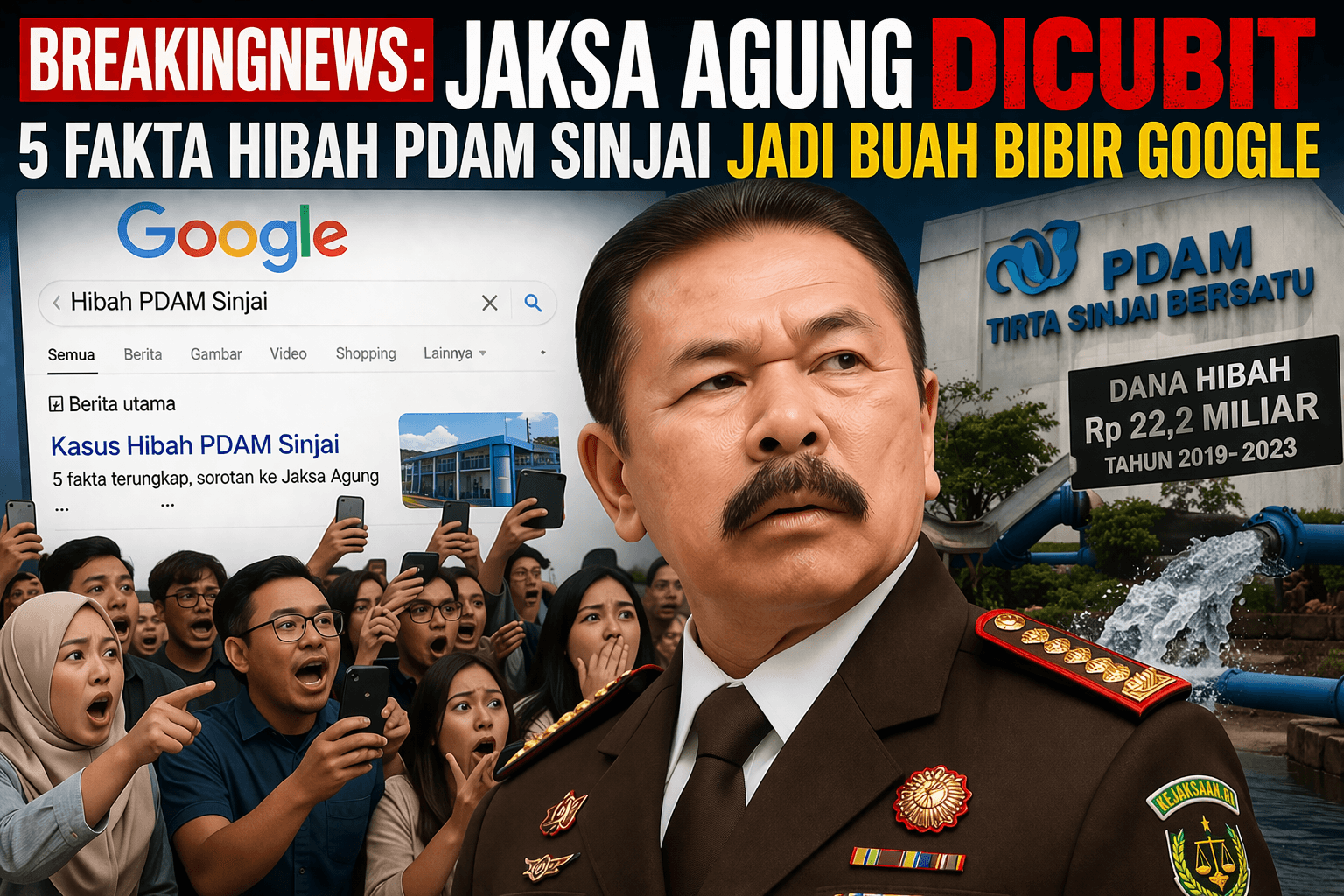 Jaksa Agung Dicubit, Kasus Hibah PDAM Sinjai Jadi Buah Bibir Google
