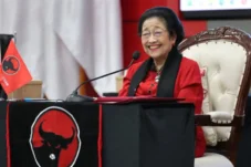 Ketua Umum PDI Perjuangan Megawati Soekarnoputri menghadiri peringatan 71 tahun Konferensi Asia-Afrika yang diselenggarakan di Sekolah Partai DPP PDI Perjuangan, Lenteng Agung, Jakarta Selatan, pada Sabtu, 18 April 2026. Foto: PDI Perjuangan