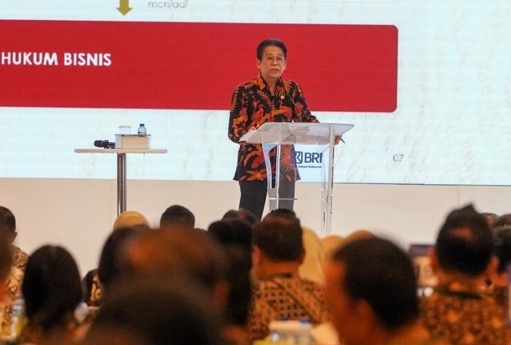 Foto Wakil Ketua KPK Johanis Tanak saat menyampaikan paparan dalam forum Vendor Gathering BRI di Jakarta.