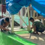 Progres Pembangunan Jembatan Gantung Sungai Hou Mines 5 Persen