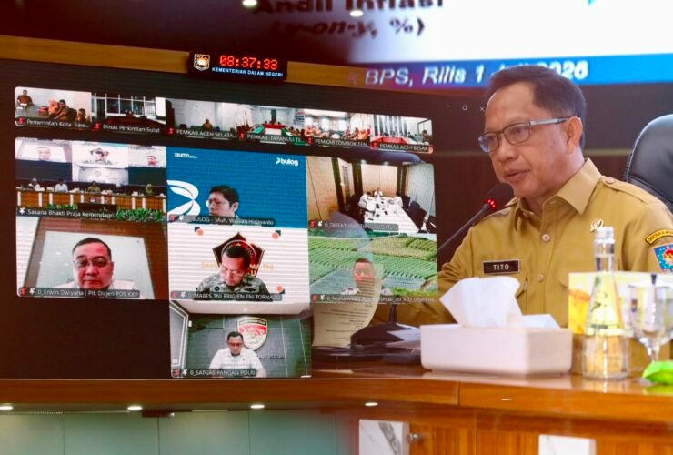 Foto Menteri Dalam Negeri Tito Karnavian memimpin Rapat Koordinasi Pengendalian Inflasi di Jakarta