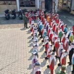 Peserta didik baru SMK Pancasila 5 Wonogiri mengikuti pelatihan PBB saat MPLS.