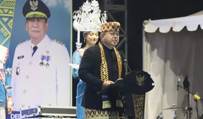 Sekjen Kemendagri Tomsi Tohir membuka Bandar Lampung Expo 2026 pada peringatan HUT ke-344 Kota Bandar Lampung di Gedung Graha Mandala Alam, Lampung.