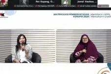 Kegiatan Matrikulasi Pemberantasan Korupsi yang diselenggarakan KPK secara daring untuk jurnalis.