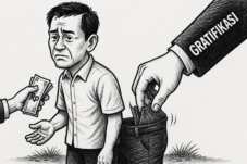 Keterangan foto: Ilustrasi hitam putih pengusutan KPK terhadap aliran suap dana hibah di Jawa Timur.
