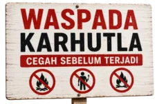 Keterangan Foto: Ilustrasi. Papan peringatan Karhutla mengingatkan masyarakat untuk mencegah kebakaran hutan dan lahan selama musim kemarau.
