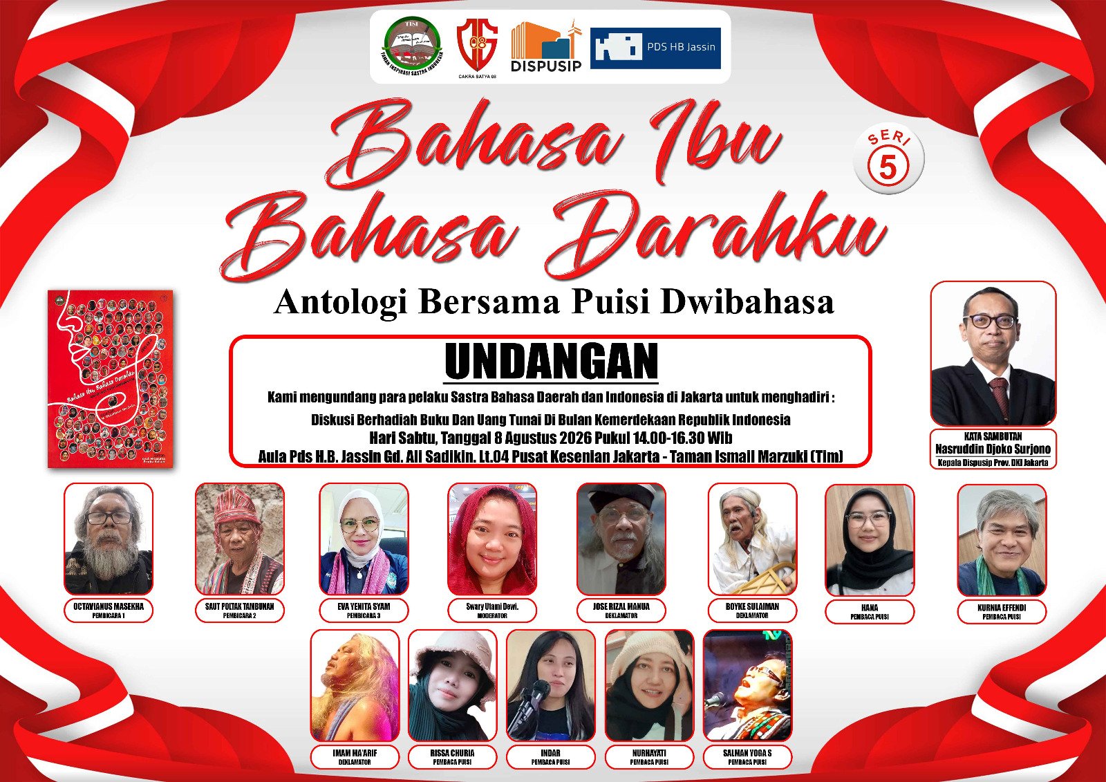 "Antologi "Bahasa Ibu, Bahasa Darahku" menghadirkan puisi dwi bahasa dari berbagai daerah Indonesia.