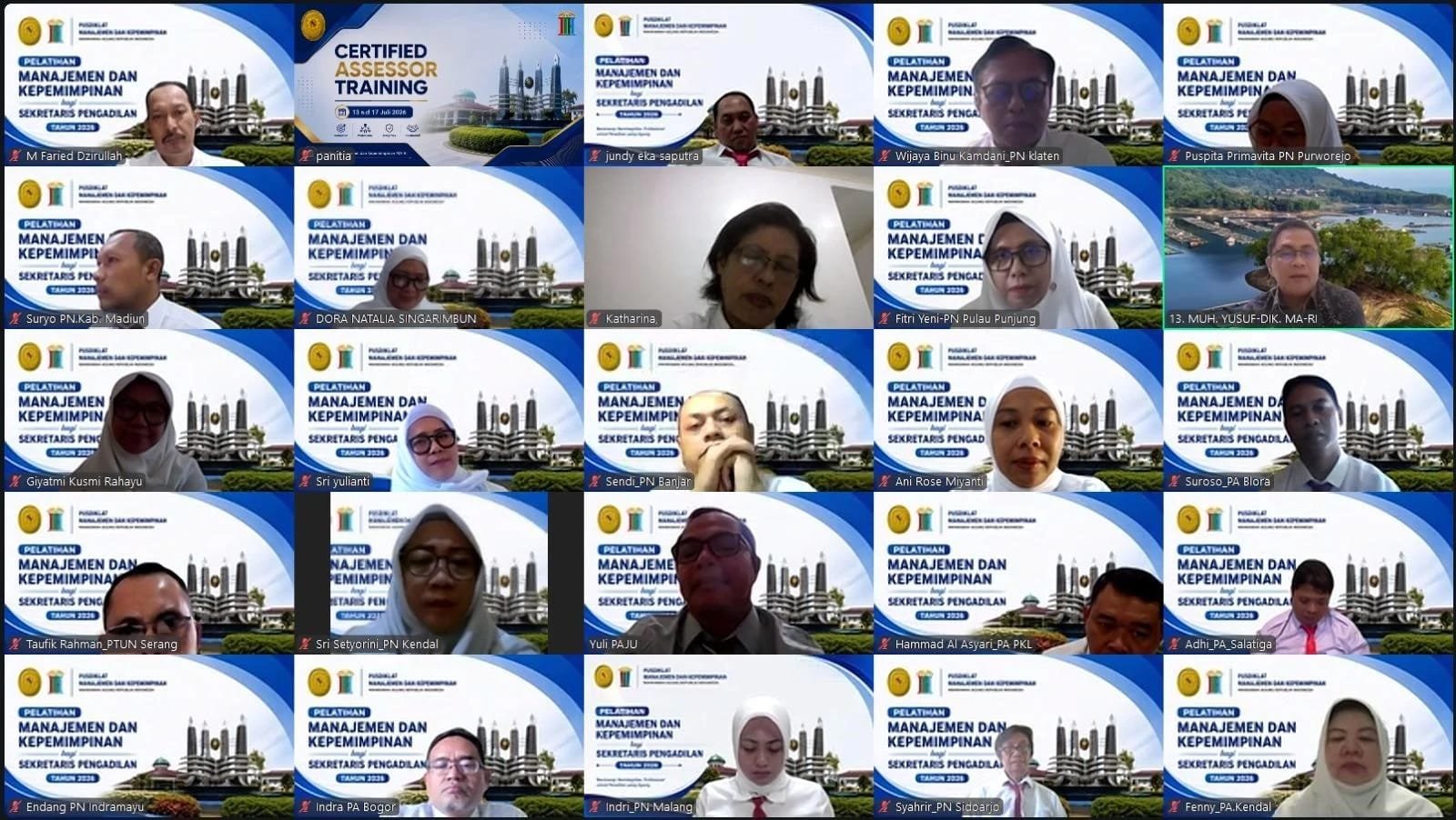 Diklat Sekretaris Pengadilan Tahun 2026 yang diikuti 40 sekretaris pengadilan dari empat lingkungan peradilan di bawah Mahkamah Agung RI.