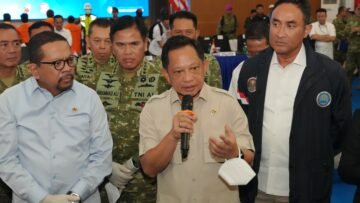 Mendagri Muhammad Tito Karnavian saat menyampaikan arahan terkait peran pemerintah daerah dalam pencegahan penyalahgunaan ketamin.