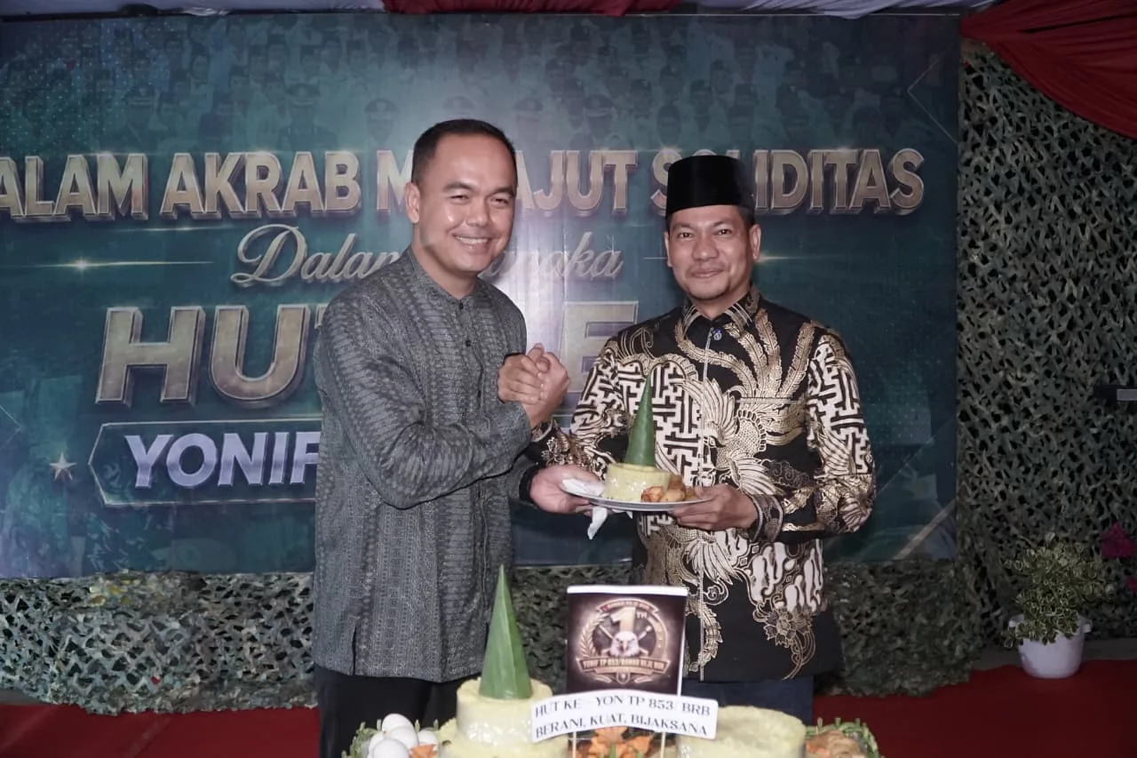 Setahun Yonif TP 853/BRB.Wabup Aceh Timur Apresiasi Pengabdian di Tengah Bencana.