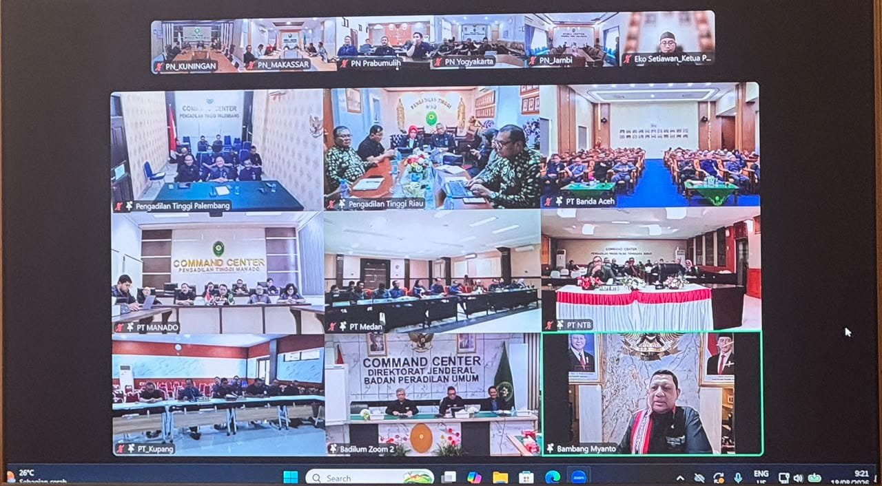 Bambang Myanto membuka Workshop Public Speaking Ditjen Badilum untuk penguatan komunikasi satuan kerja pembangunan Zona Integritas.