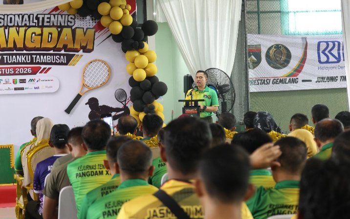 Pangdam XIX Tegaskan Sportivitas di Kejurnas Tenis Adalah Kehormatan Olahraga