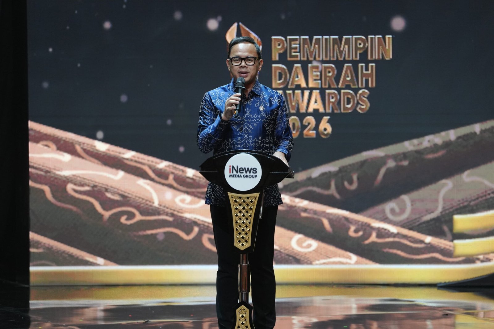 Bima dalam Pemimpin Daerah Awards 2026 di Jakarta Concert Hall (JCH), Gedung iNews Tower, MNC Center, Jakarta, Kamis (27/8/2026).