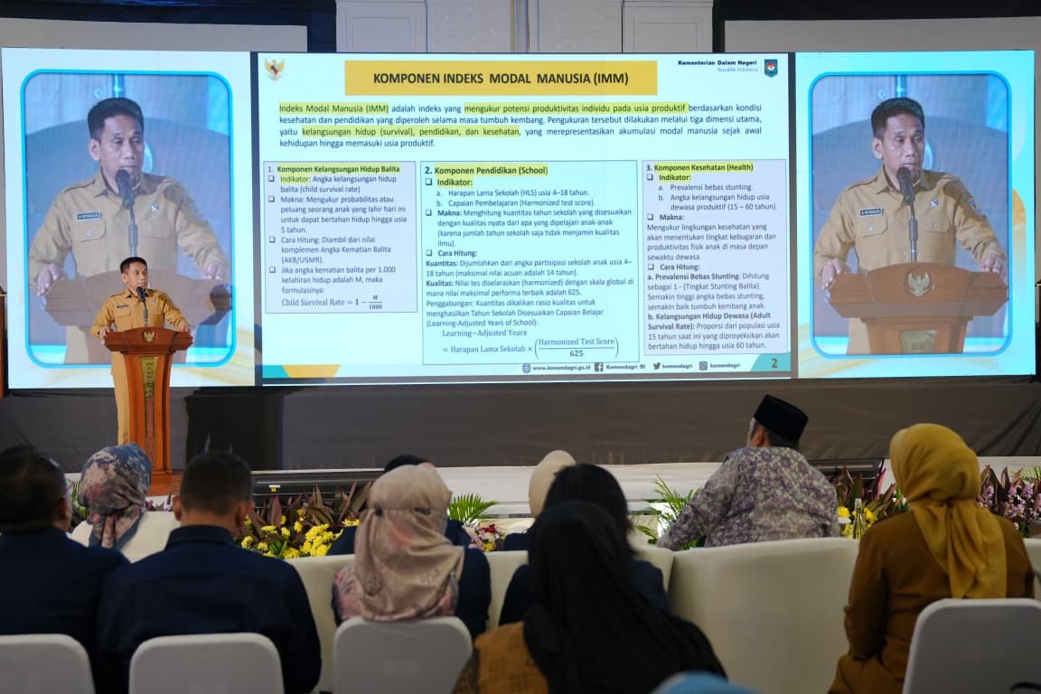 Wamendagri Akhmad Wiyagus menghadiri Peluncuran Angka IMM Tahun 2025 dan Pedoman Penghitungan IMM di Kantor Kementerian PPN/Bappenas, Jakarta, Senin (31/8/2026).