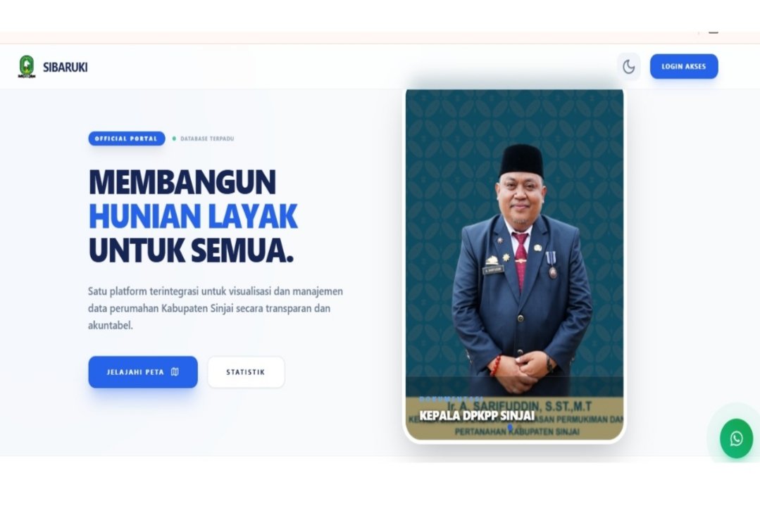 SIBARUKI, Inovasi Digital DPKPP Sinjai Menuju Tata Kelola Data Perumahan Terintegrasi