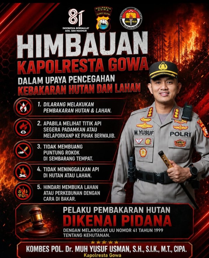 Flayer Imbauan Kapolresta Gowa
