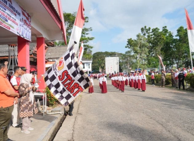 HUT RI, 76 Regu Gerak Jalan Indah di Sinjai