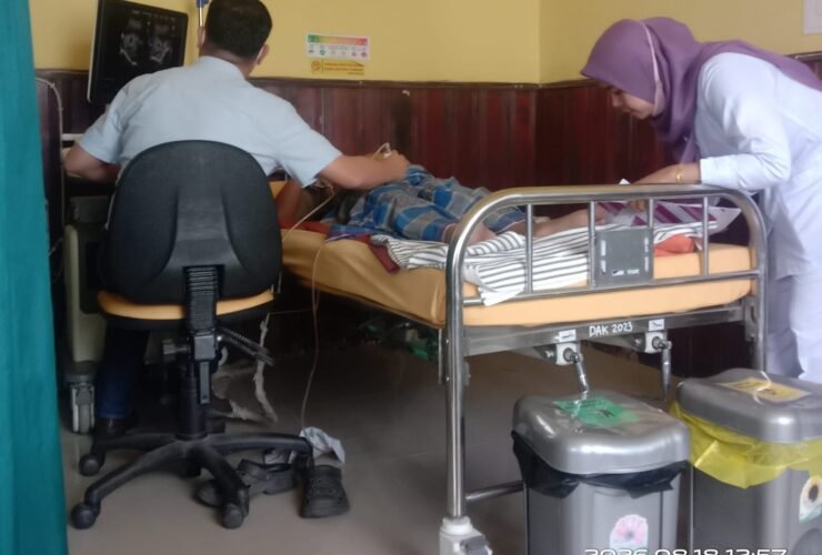 Siti Munawaroh menjalani perawatan di RSUD KH Daut Arif Kuala Tungkal setelah hasil USG tidak menemukan unsur kista ovarium.