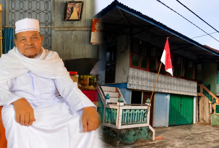 Tokoh Agama, H. M. Taher Kibarkan Merah Putih Sambut HUT Ke-81 RI