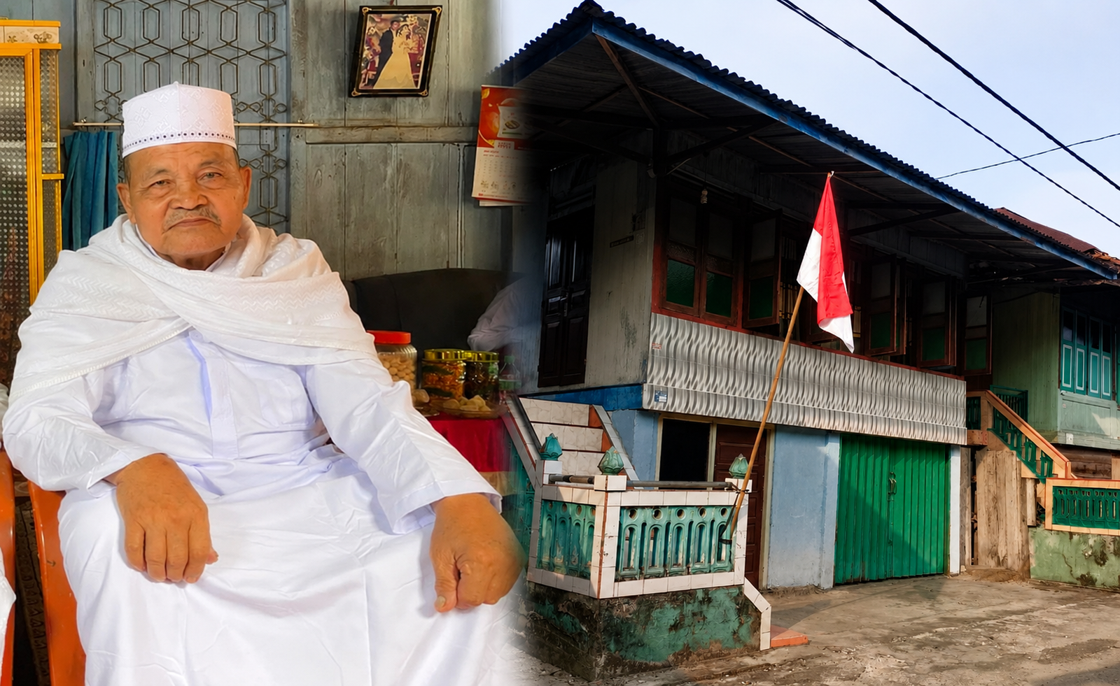 Tokoh Agama, H. M. Taher Kibarkan Merah Putih Sambut HUT Ke-81 RI