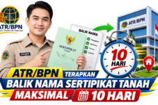 ATR/BPN Terapkan Balik Nama Sertipikat Tanah Maksimal 10 Hari