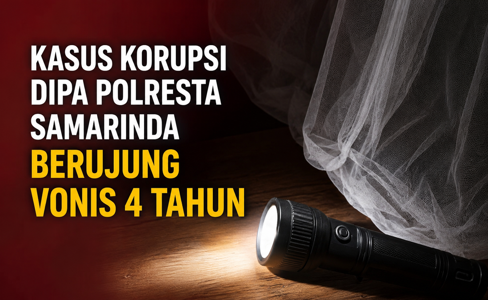 Kasus Korupsi DIPA Polresta Samarinda Berujung Vonis 4 Tahun
