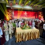 Ketua Harian Dekranas Tri Tito Karnavian saat menghadiri tumpengan dan gladi bersih pembukaan Pameran Kriyanusa 2026 di JICC, Senayan, Jakarta, Jumat (25/9/2026).