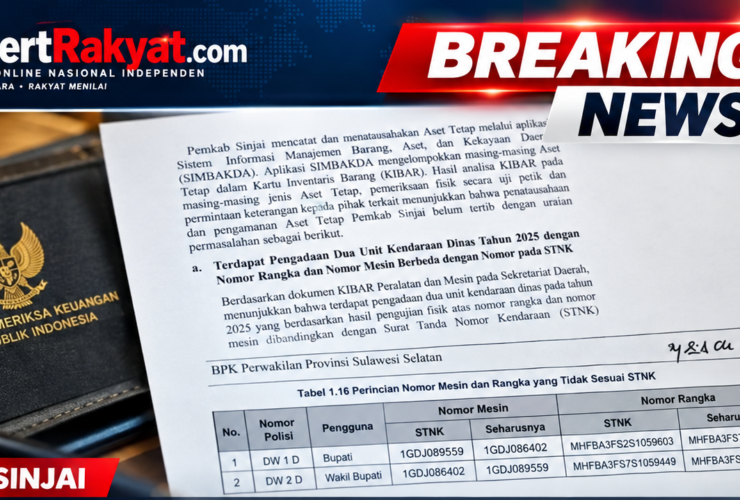 BPK Temukan Kendaraan Dinas Bupati dan Wabup Sinjai, Nomor Mesin-Rangka Tak Sesuai STNK
