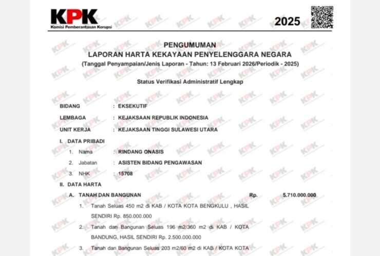 LHKPN Kajari Pangkalpinang Rindang Onasis (foto).