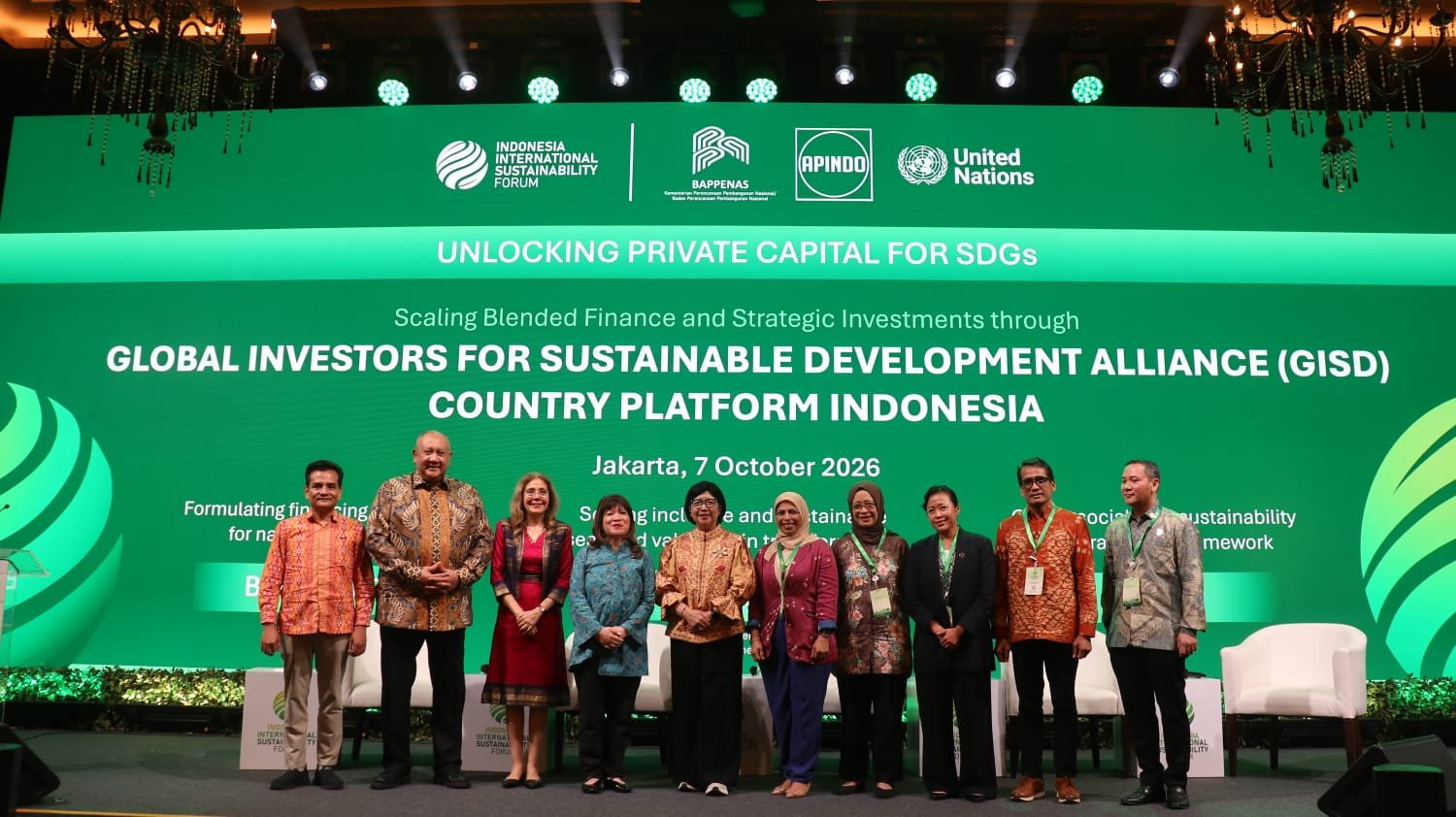 APINDO bersama PBB dan Kementerian PPN/Bappenas meluncurkan Indonesia Country Platform untuk mempertemukan pemerintah, dunia usaha, investor, dan lembaga keuangan dalam memperkuat pembiayaan pembangunan berkelanjutan di Indonesia.
