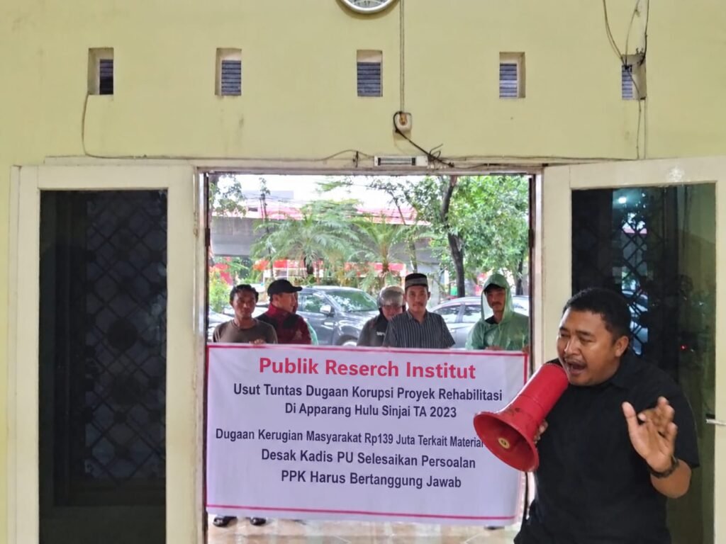 Subkontraktor Keluhkan Tunggakan Rp139 Juta, Dinas PU Sulsel Didemo soal Proyek DI Apparang Hulu Sinjai