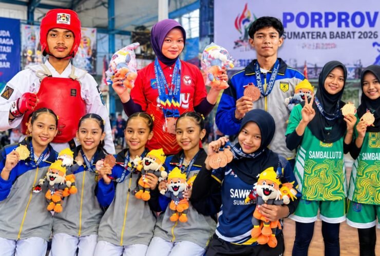 Atlet pelajar SMAN 1 Sawahlunto meraih lima medali emas, tiga perak, dan 13 perunggu pada Porprov XVI Sumatera Barat 2026.