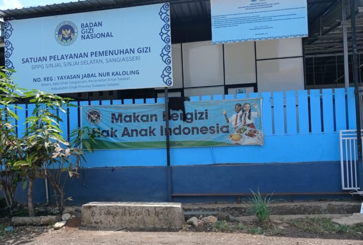 Keterangan Foto: Gedung SPPG Singaserri, Kabupaten Sinjai, Sulawesi Selatan, yang menjadi lokasi perhatian terkait pengelolaan limbah dan perbaikan instalasi pengolahan air limbah (IPAL).