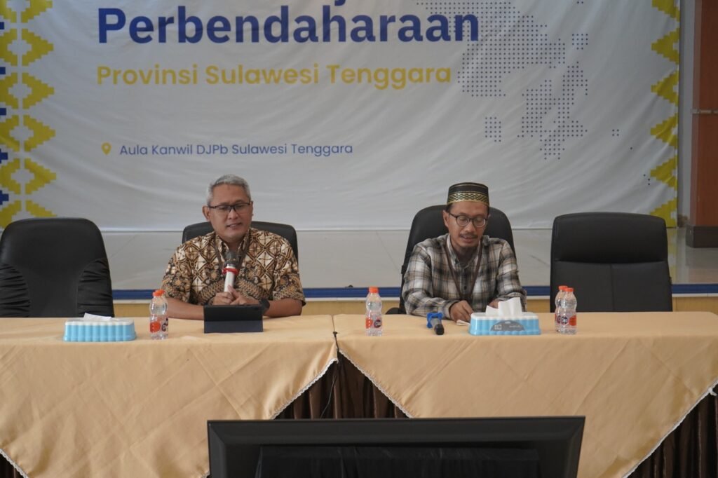 KPP Pratama Kolaka bersama Kanwil DJPb Sulawesi Tenggara menggelar sosialisasi aplikasi AKSIS dan edukasi perpajakan bagi pengelola SPPG, Kamis (8/10/2026).