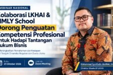 LKHAI dan JIMLY School menyelenggarakan webinar nasional bertajuk “Pengembangan Kompetensi dalam Dinamika Perkembangan Hukum Bisnis” secara daring melalui Zoom Meeting, Rabu (21/10/2026) malam. Kegiatan ini diikuti hampir 200 peserta dari berbagai daerah.