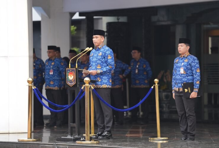Upacara peringatan Hari Sumpah Pemuda ke-98 di Kantor Pusat Kemendagri, Jakarta