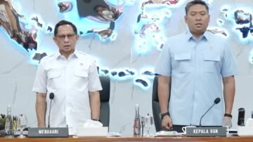 Keterangan Foto: Menteri Dalam Negeri Muhammad Tito Karnavian bersama Kepala Badan Gizi Nasional (BGN) Sudaryono dalam sosialisasi Surat Edaran Mendagri tentang inspeksi dan penilaian kelayakan Satuan Pelayanan Pemenuhan Gizi (SPPG) untuk mendukung program Makan Bergizi Gratis (MBG), Jakarta, Rabu (28/10/2026).