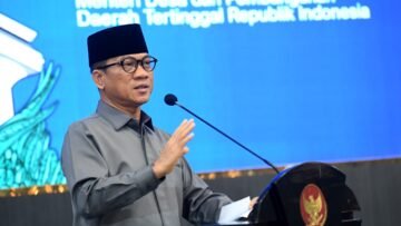 Menteri Desa dan Pembangunan Daerah Tertinggal Yandri Susanto saat membuka GMH National Leadership Academy 2026 di Jakarta, Rabu (28/10/2026).