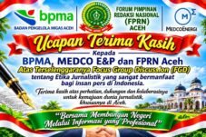 FPRN Apresiasi FGD yang dilaksanakan MEDCO E&P dan BPMA Terkait Etika Jurnalistik dalam era digital AI