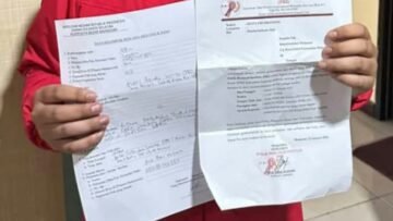 Foto : Surat Pemberitahuan Aksi Diterima Polrestabes, PRI Bidik Aksi di Dinas PU Sulsel, BPK dan Kejati Terkait Skandal Proyek DI Apparang Hulu Sinjai.