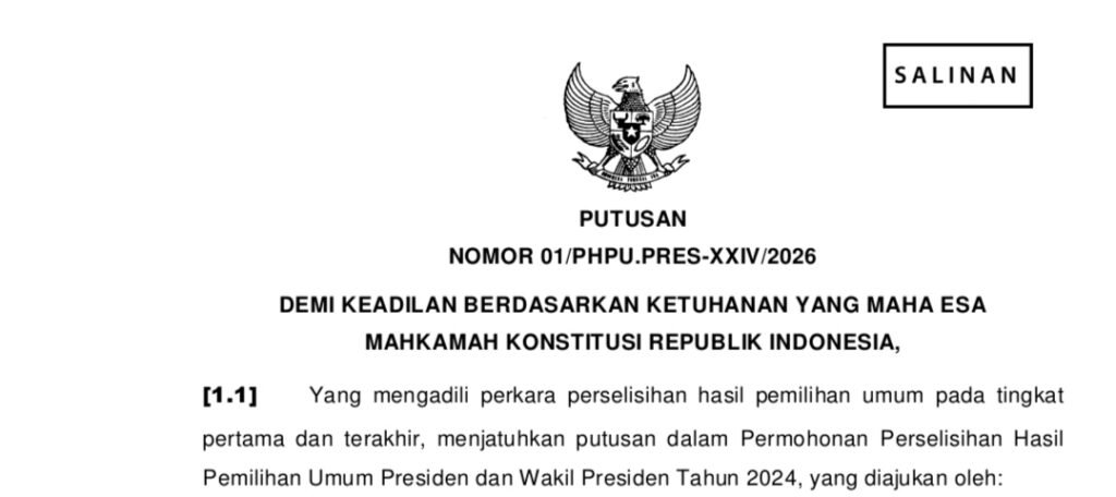 MK Nyatakan Permohonan Sengketa Syarat Pendidikan Gibran Tak Dapat Diterima